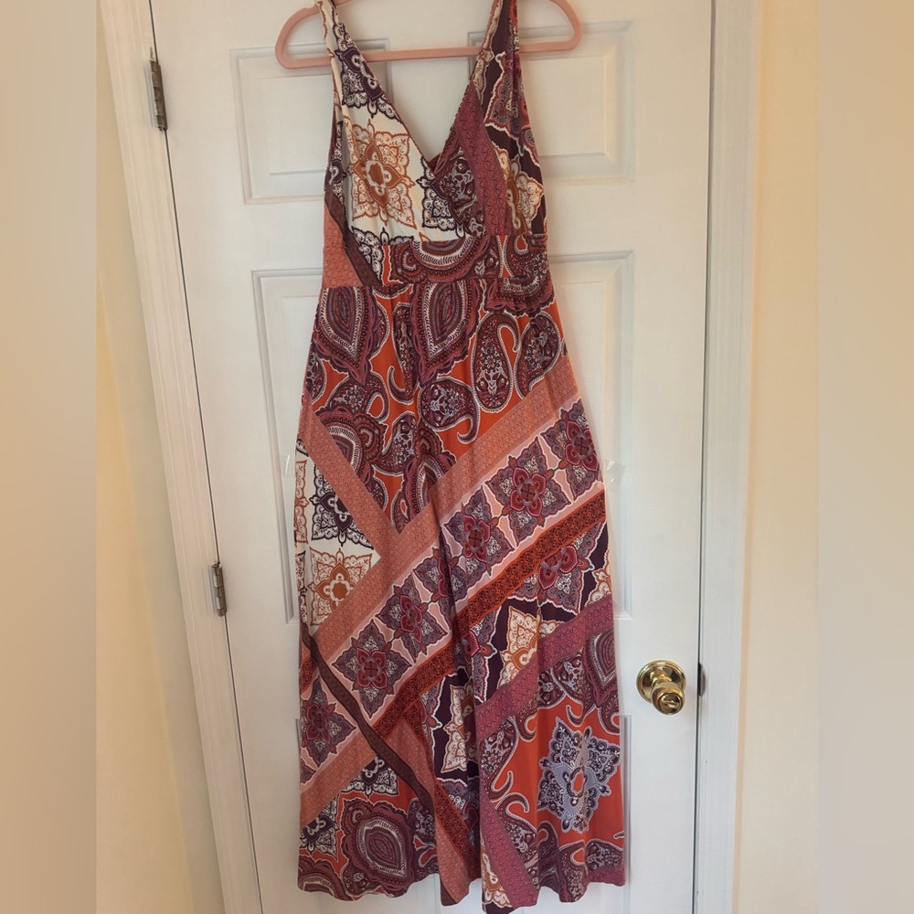 Garnet Hill Multicolor Paisley Maxi Dress - Picture 1 of 3